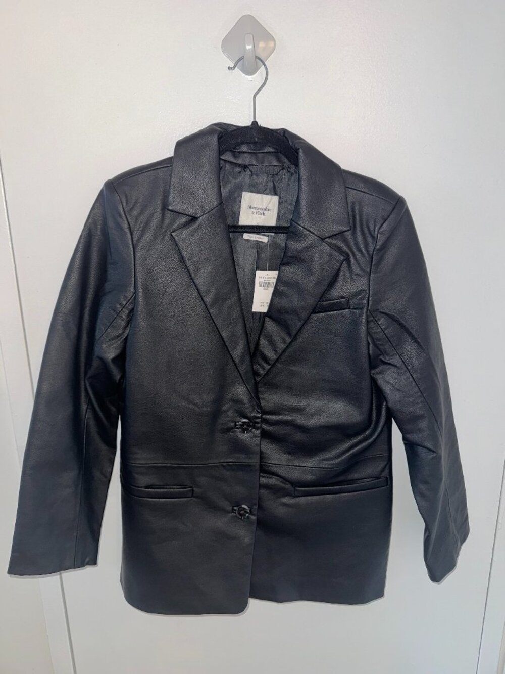 Abercrombie Vegan Leather Blazer